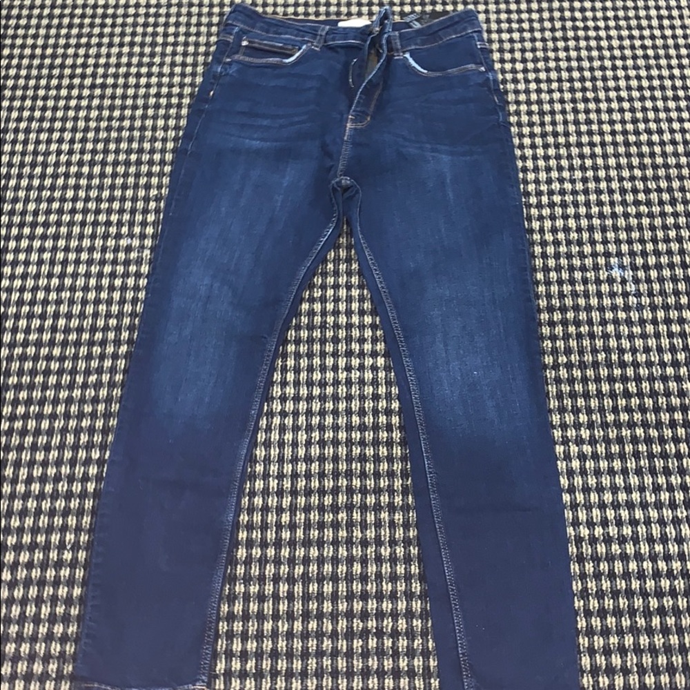 Zara Dark wash straight leg  jeans